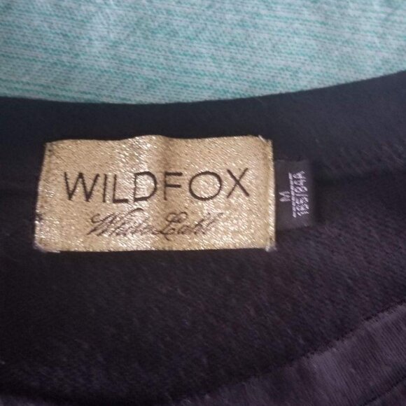 Wildfox Womens Sweatshirt Black "Eat A Lot Sleep A Lot" Graphic Pullover - Picture 3 of 3